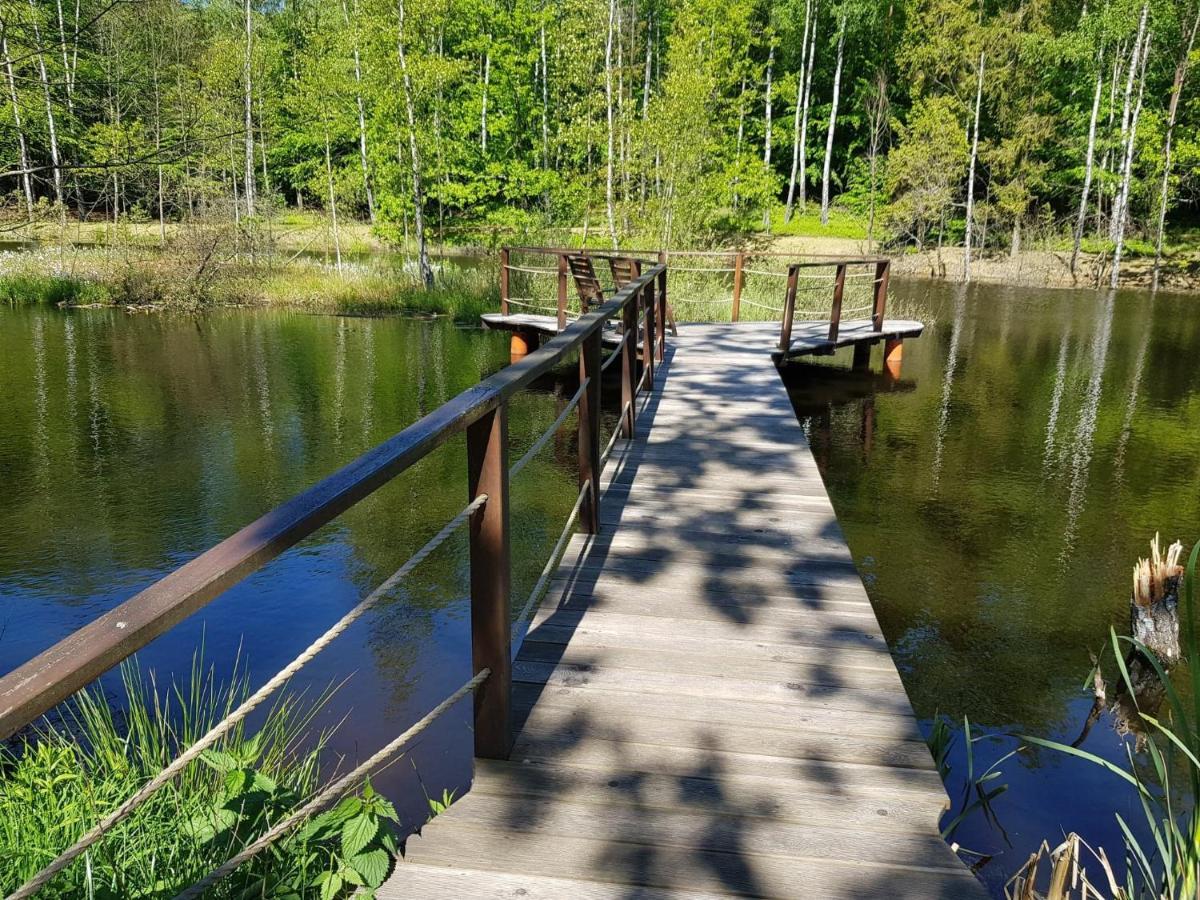 Osada Skoczkowo Komfortowe Domki Z Jacuzzi Nad Jeziorem- Sauna- Balia- Prywatny Staw Wedkarski Podiazy Buitenkant foto