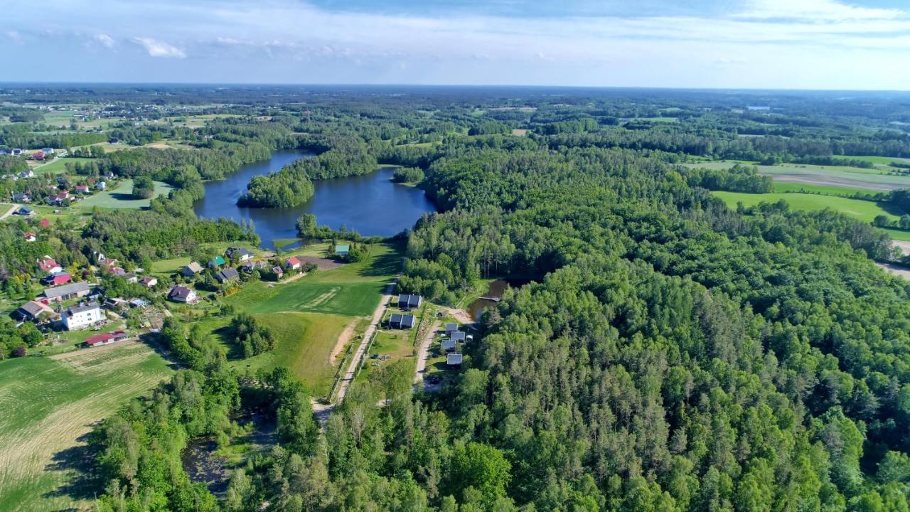 Osada Skoczkowo Komfortowe Domki Z Jacuzzi Nad Jeziorem- Sauna- Balia- Prywatny Staw Wedkarski Podiazy Buitenkant foto