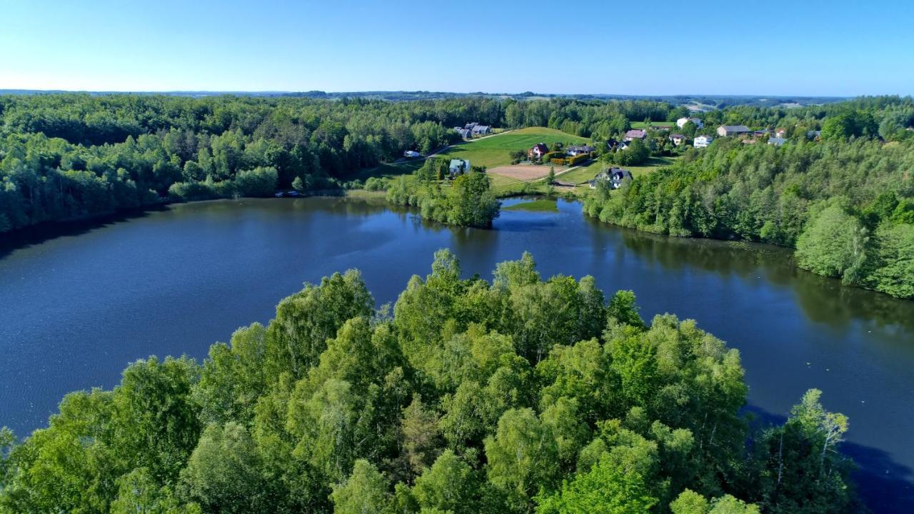 Osada Skoczkowo Komfortowe Domki Z Jacuzzi Nad Jeziorem- Sauna- Balia- Prywatny Staw Wedkarski Podiazy Buitenkant foto